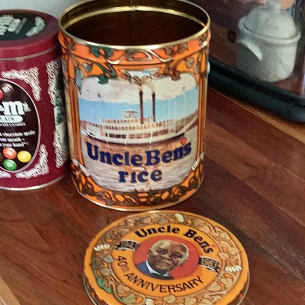 40th Anniversary Uncle Ben’s RICE TIN Canister, Vintage Collectible Tin VNVC